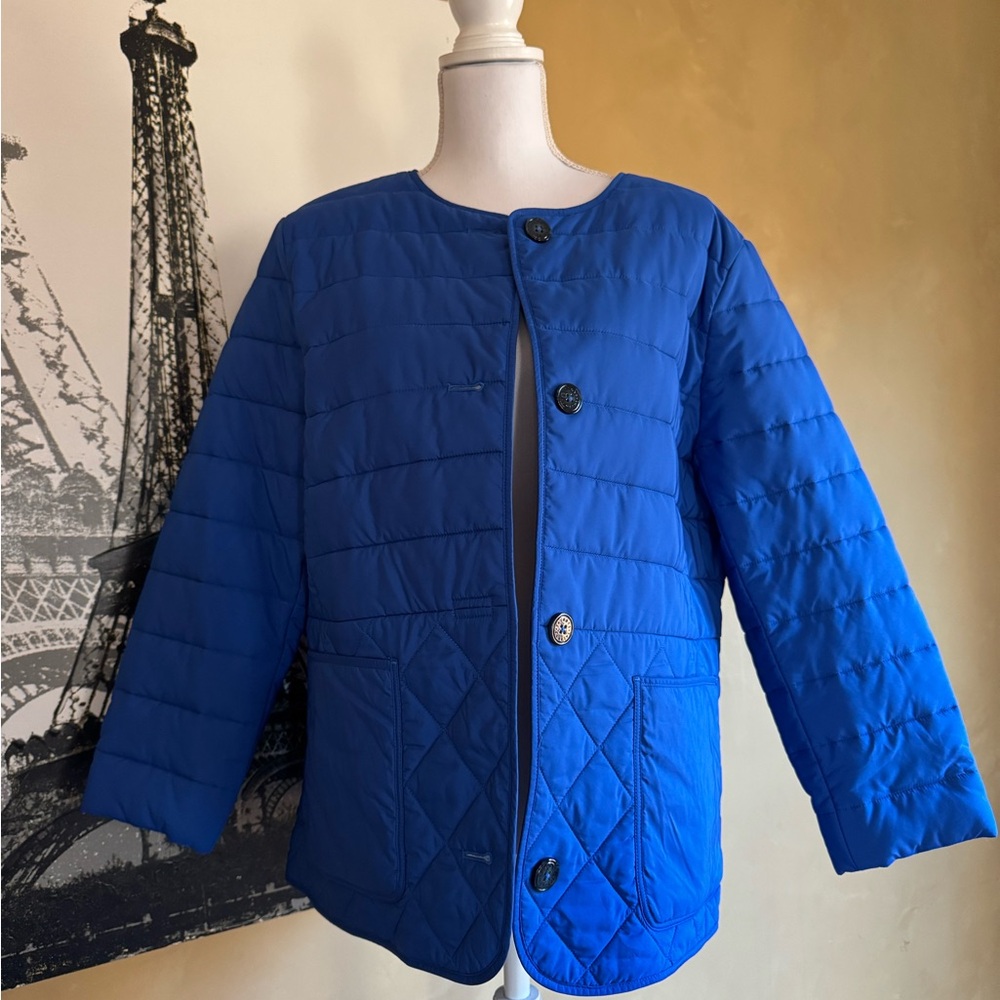 Talbots Midnight Blue Quilted Outerwear